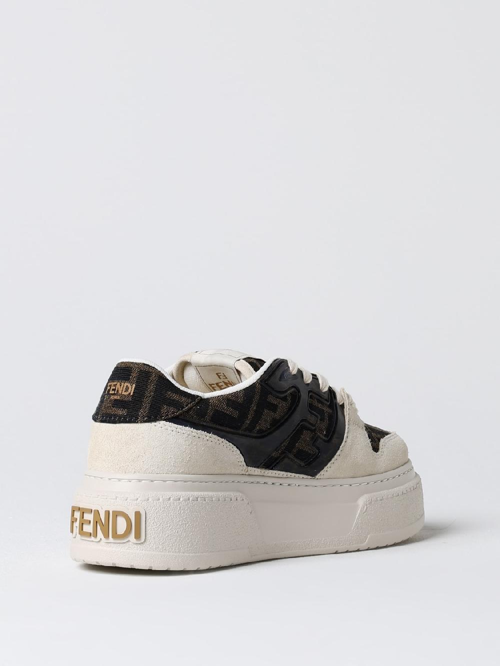 Giglio Sneakers Match Fendi in pelle e tessuto monogram FF Flash Sale
