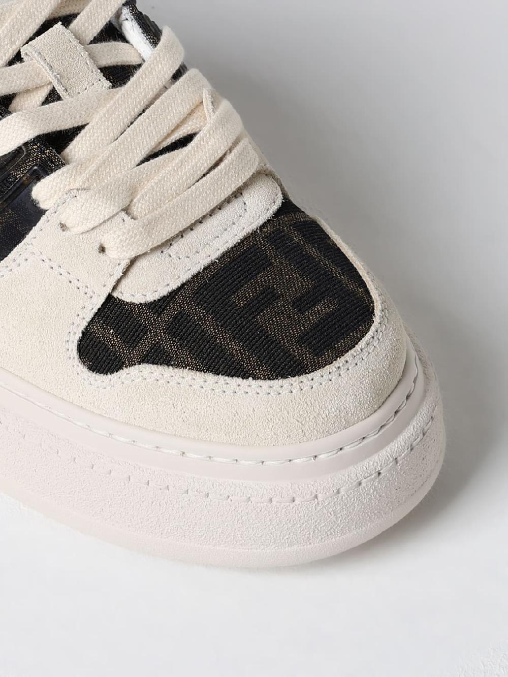 Giglio Sneakers Match Fendi in pelle e tessuto monogram FF Flash Sale