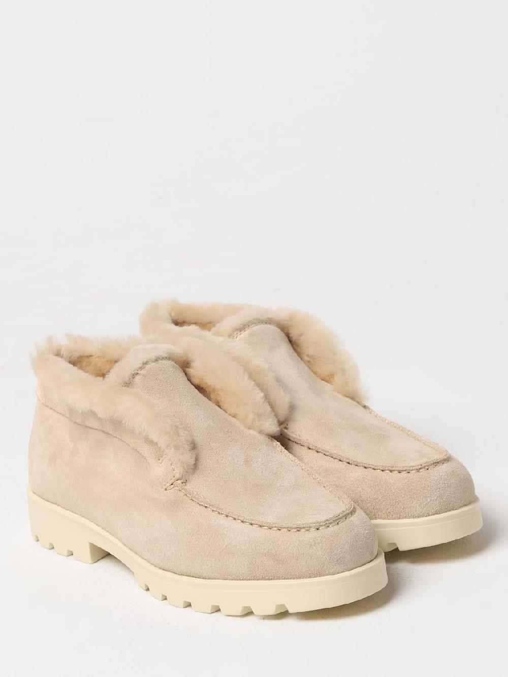 Giglio Polacchino Santoni in camoscio e shearling Vendite stagionali