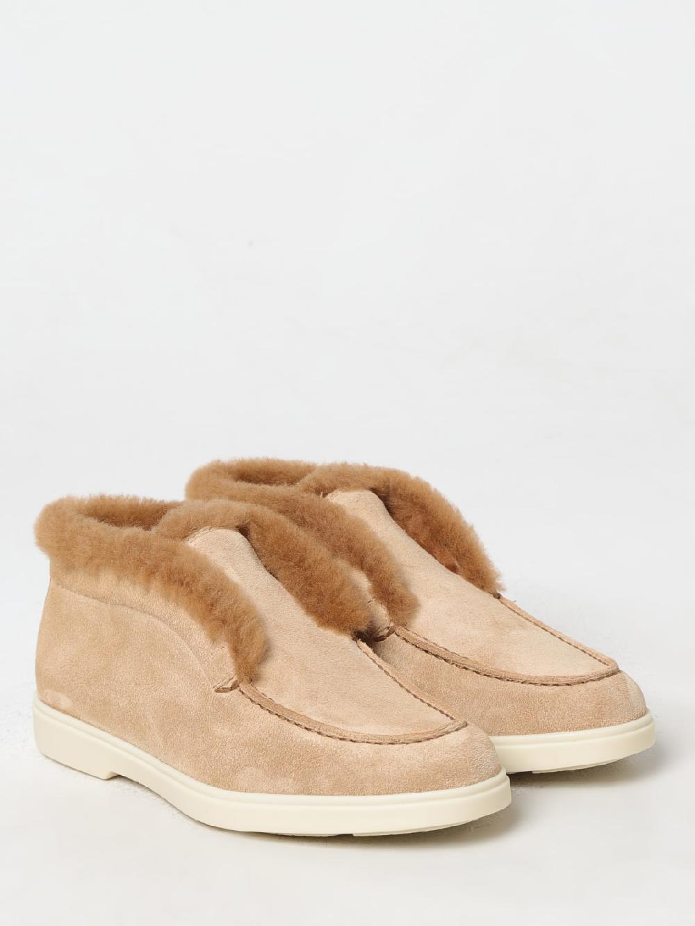 Giglio Polacchino Santoni in camoscio e shearling Black Friday