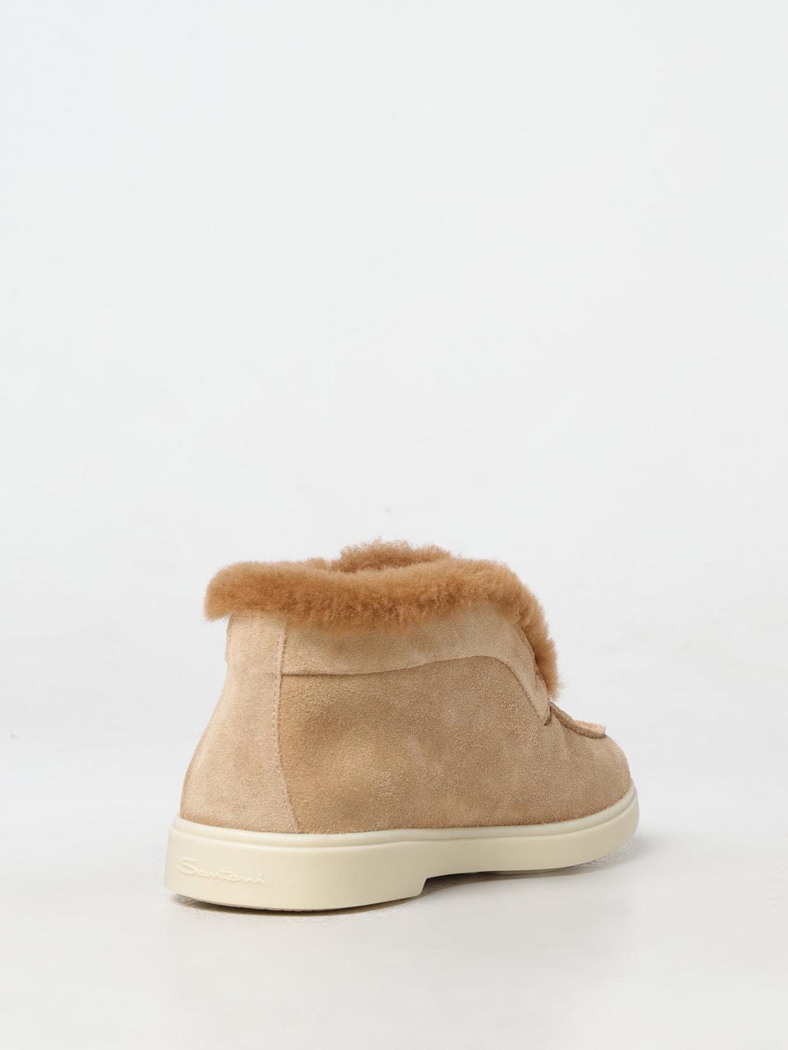 Giglio Polacchino Santoni in camoscio e shearling Black Friday