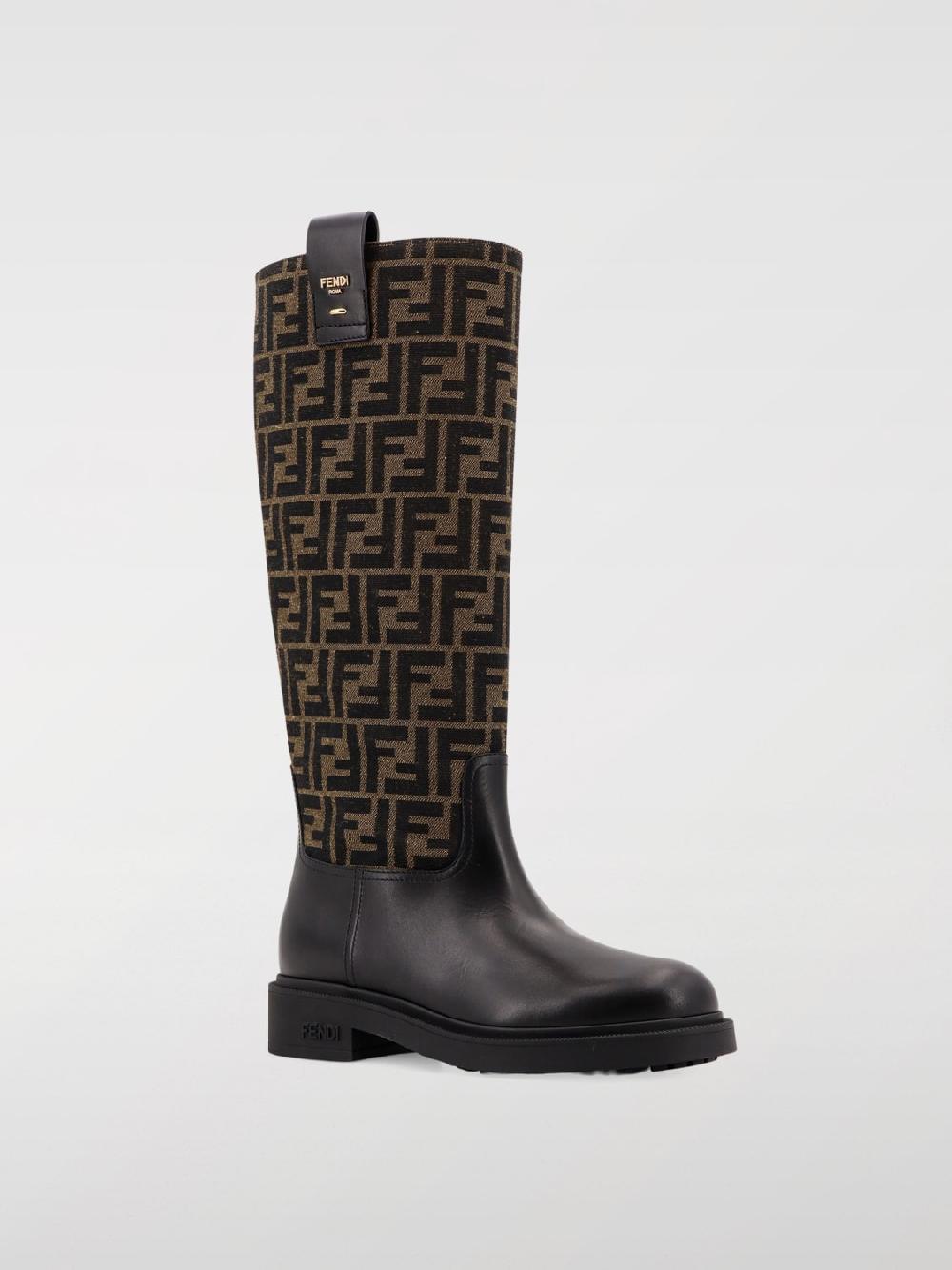 Giglio Stivale Filo Fendi in tessuto jacquard e pelle Offerta Pasqua