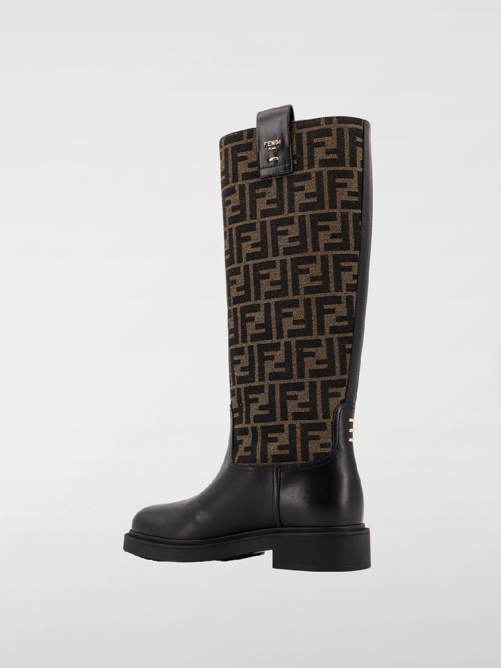 Giglio Stivale Filo Fendi in tessuto jacquard e pelle Offerta Pasqua