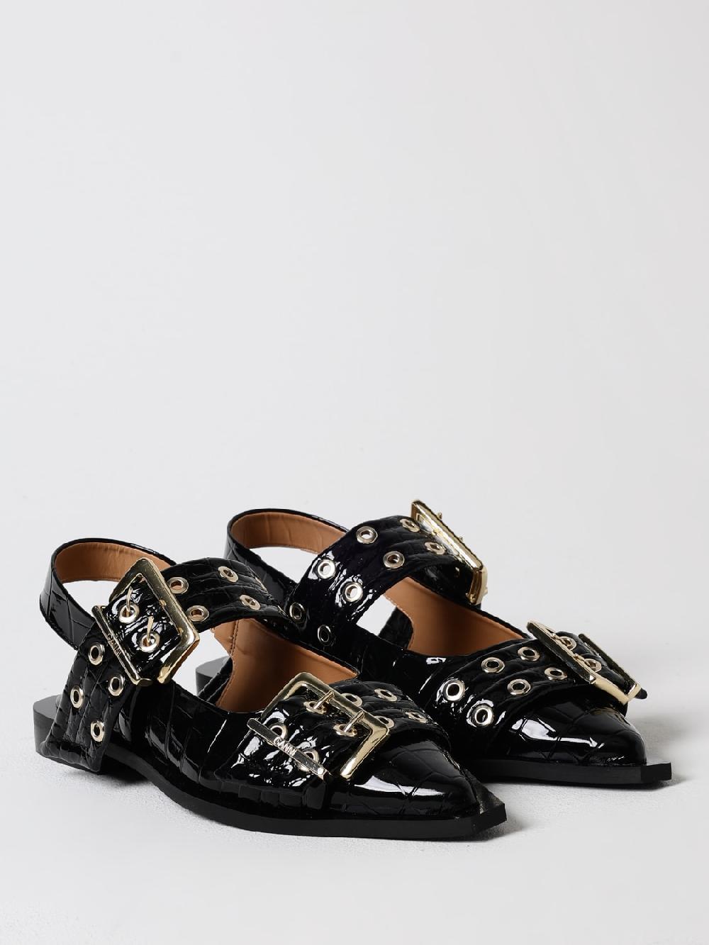 Giglio Slingback Ganni in vernice riciclata Offerta temporanea