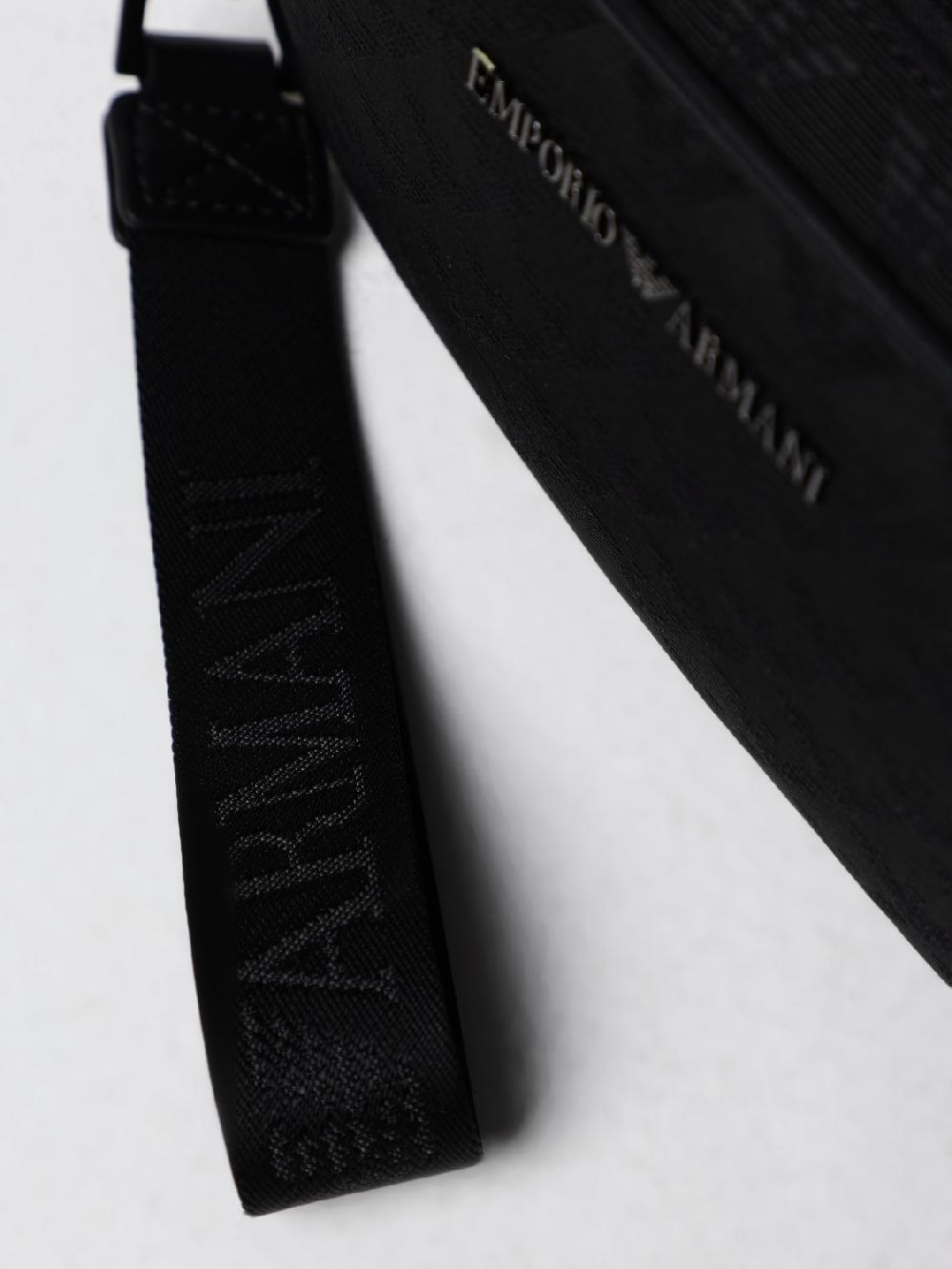 Giglio Pouch Emporio Armani in nylon jacquard Ritorno libero