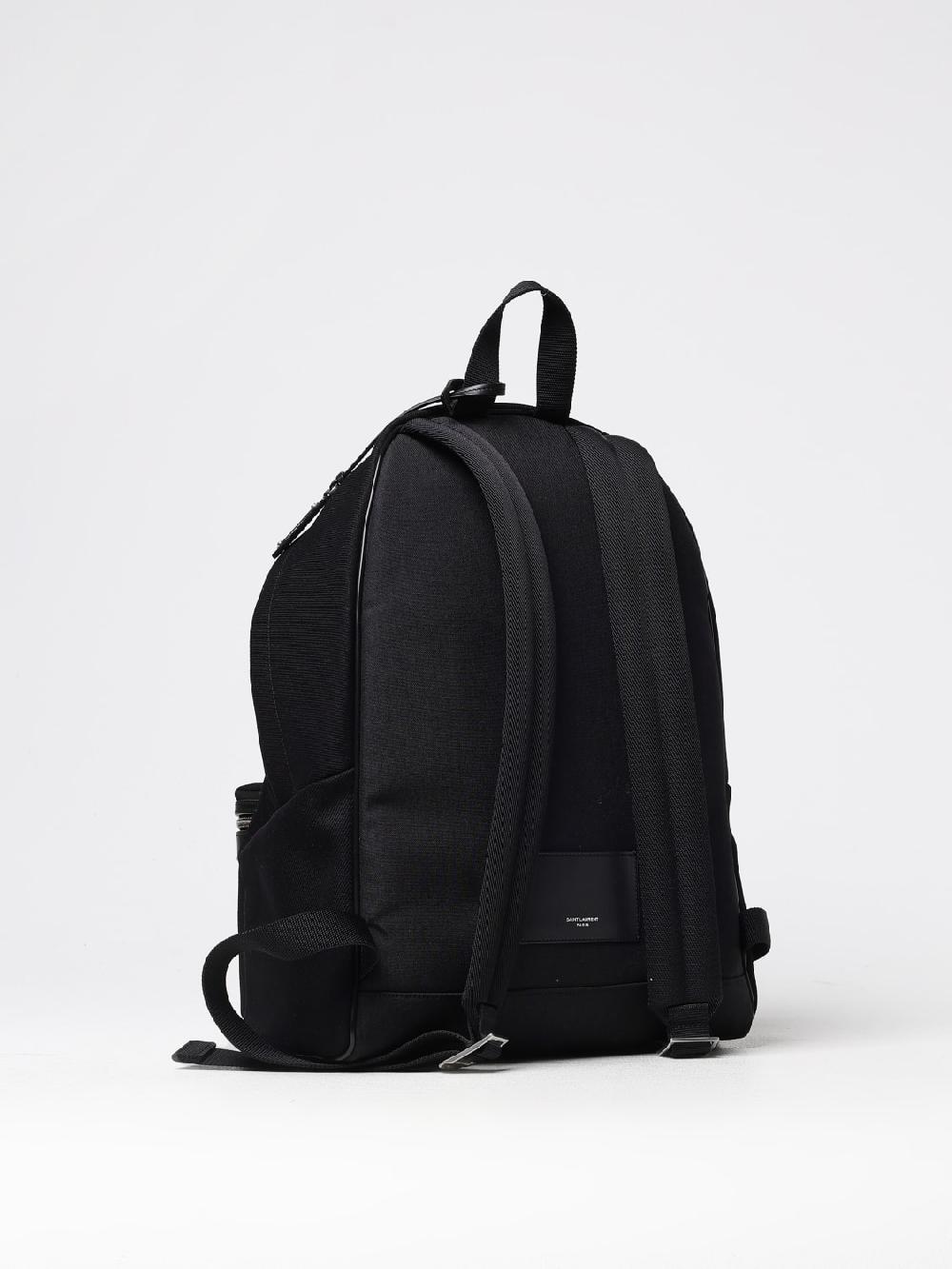Giglio Zaino Saint Laurent in canvas di cotone e pelle Super sconto