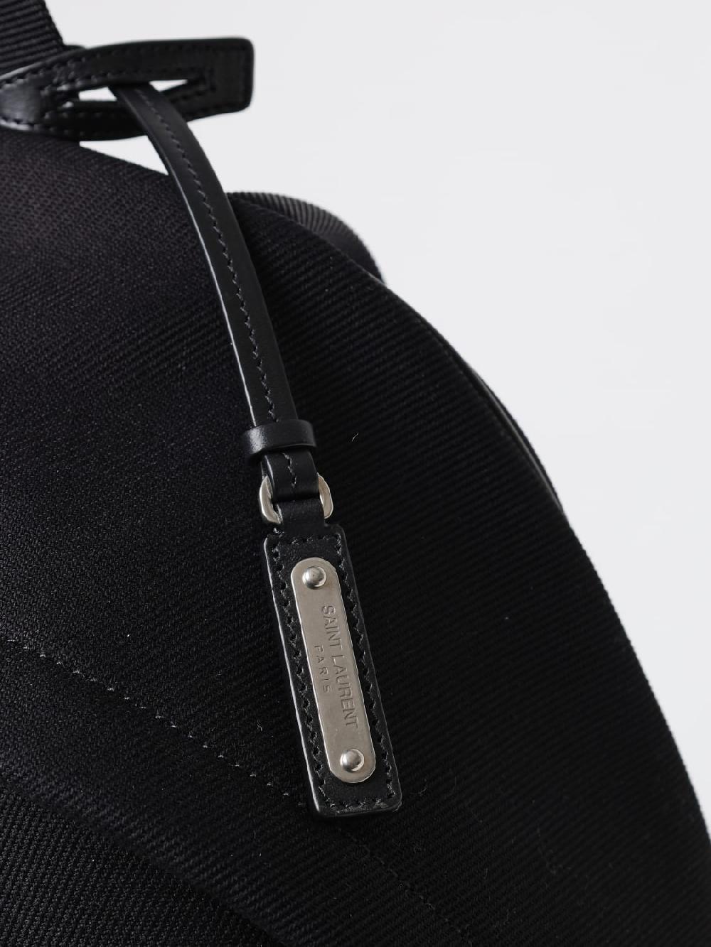 Giglio Zaino Saint Laurent in canvas di cotone e pelle Super sconto