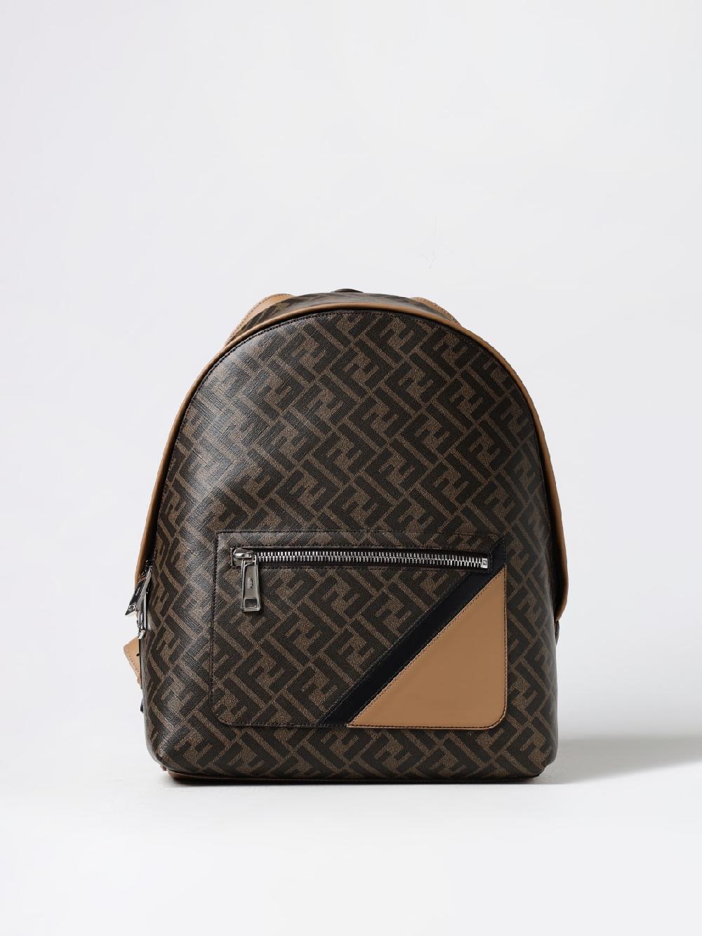 Giglio Zaino Chiodo Diagonal Fendi in cotone spalmato FF e pelle 50% di sconto con spedizione gratuita