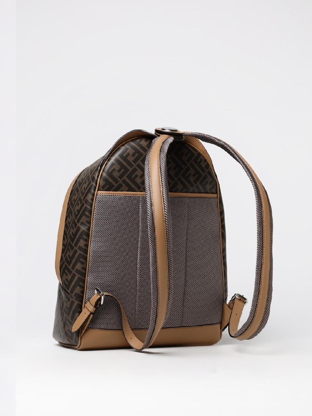 Giglio Zaino Chiodo Diagonal Fendi in cotone spalmato FF e pelle 50% di sconto con spedizione gratuita