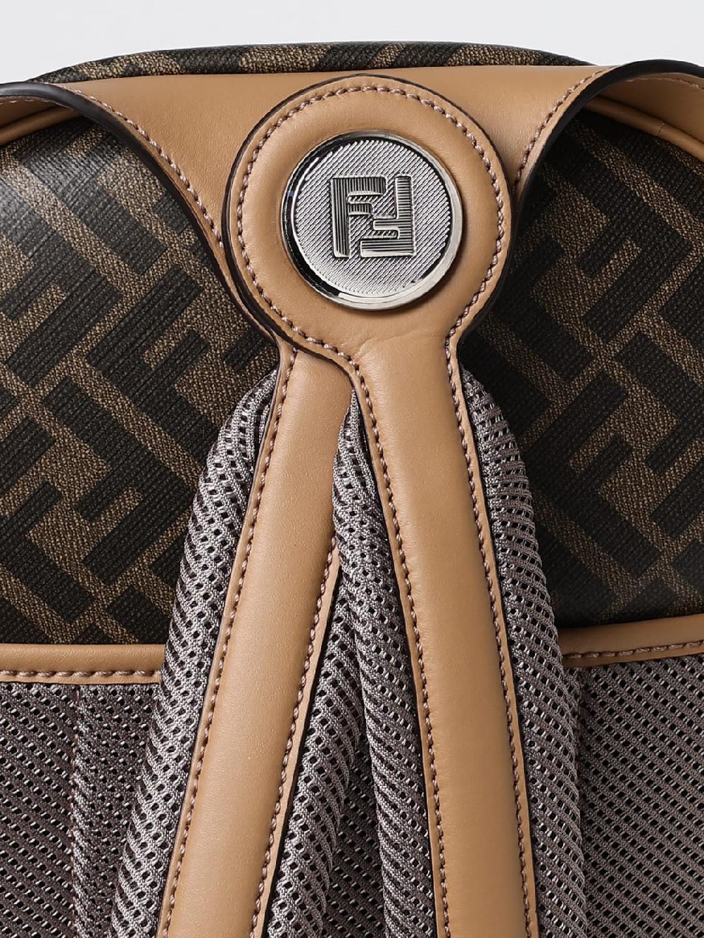 Giglio Zaino Chiodo Diagonal Fendi in cotone spalmato FF e pelle 50% di sconto con spedizione gratuita