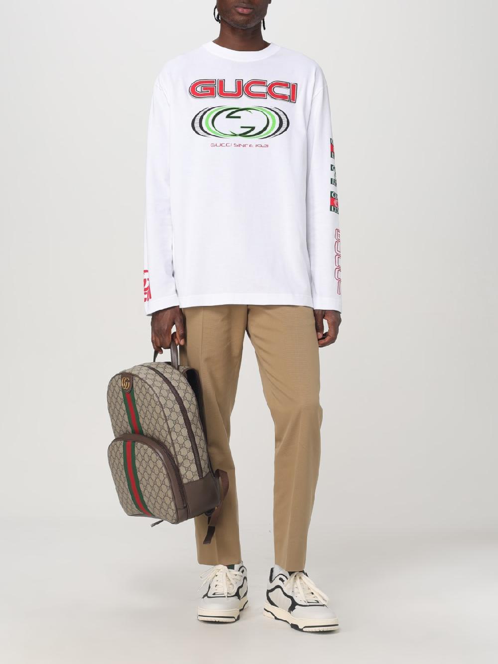 Giglio Zaino Ophidia GG Gucci in tessuto GG Supreme e pelle a grana Officina