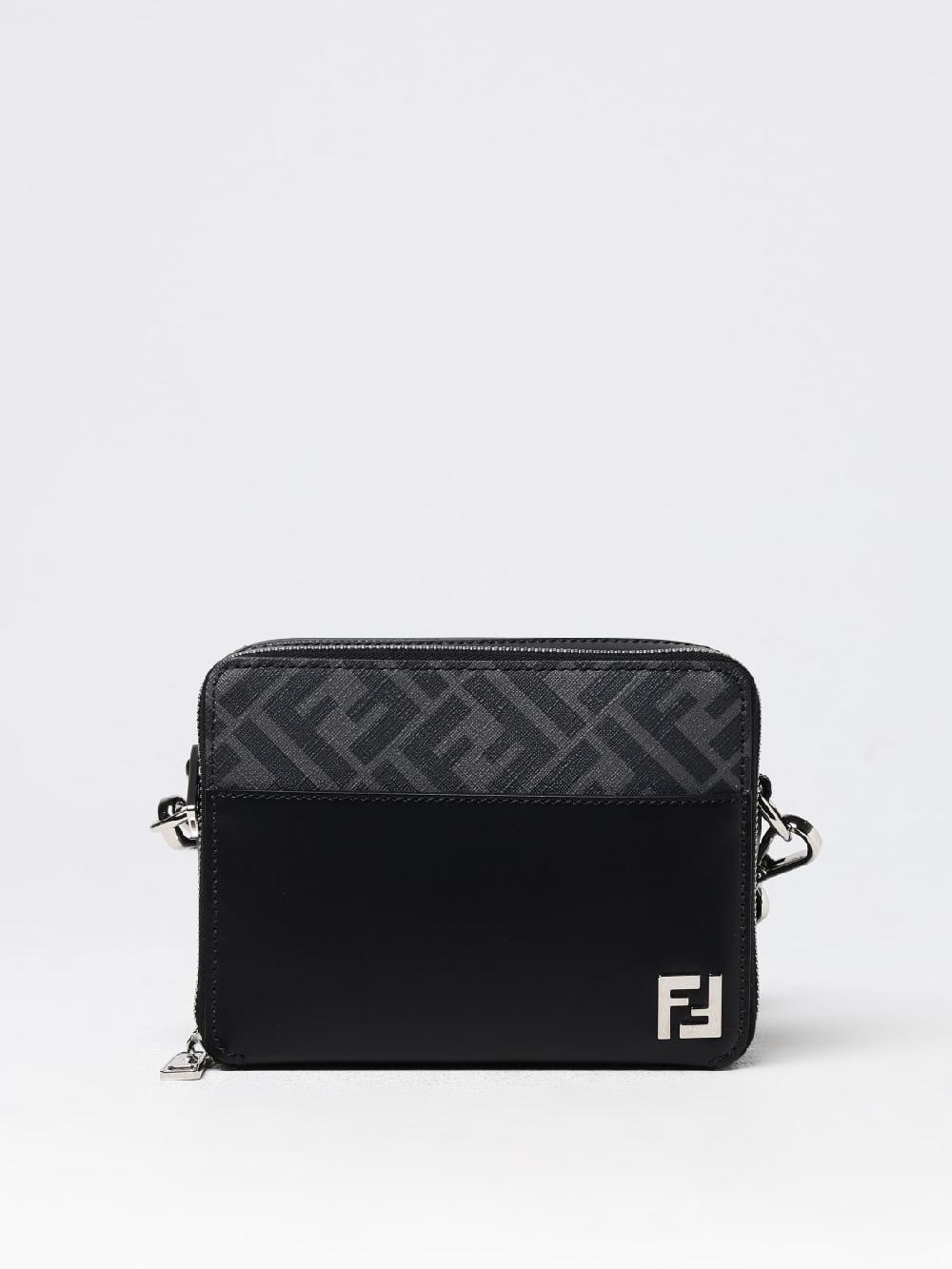 Giglio Borsa Squared FF Fendi in pelle e tela FF Italia