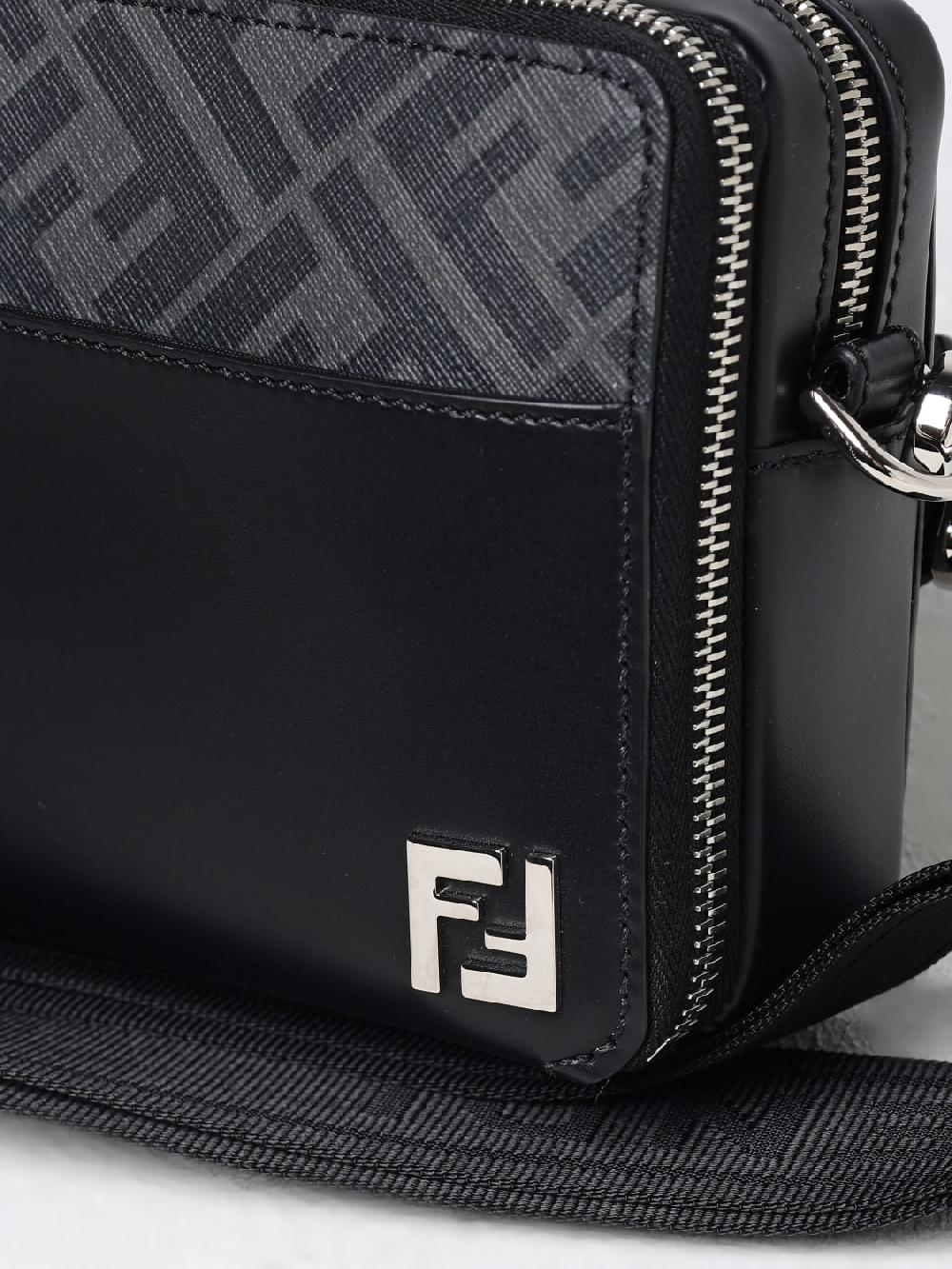 Giglio Borsa Squared FF Fendi in pelle e tela FF Italia