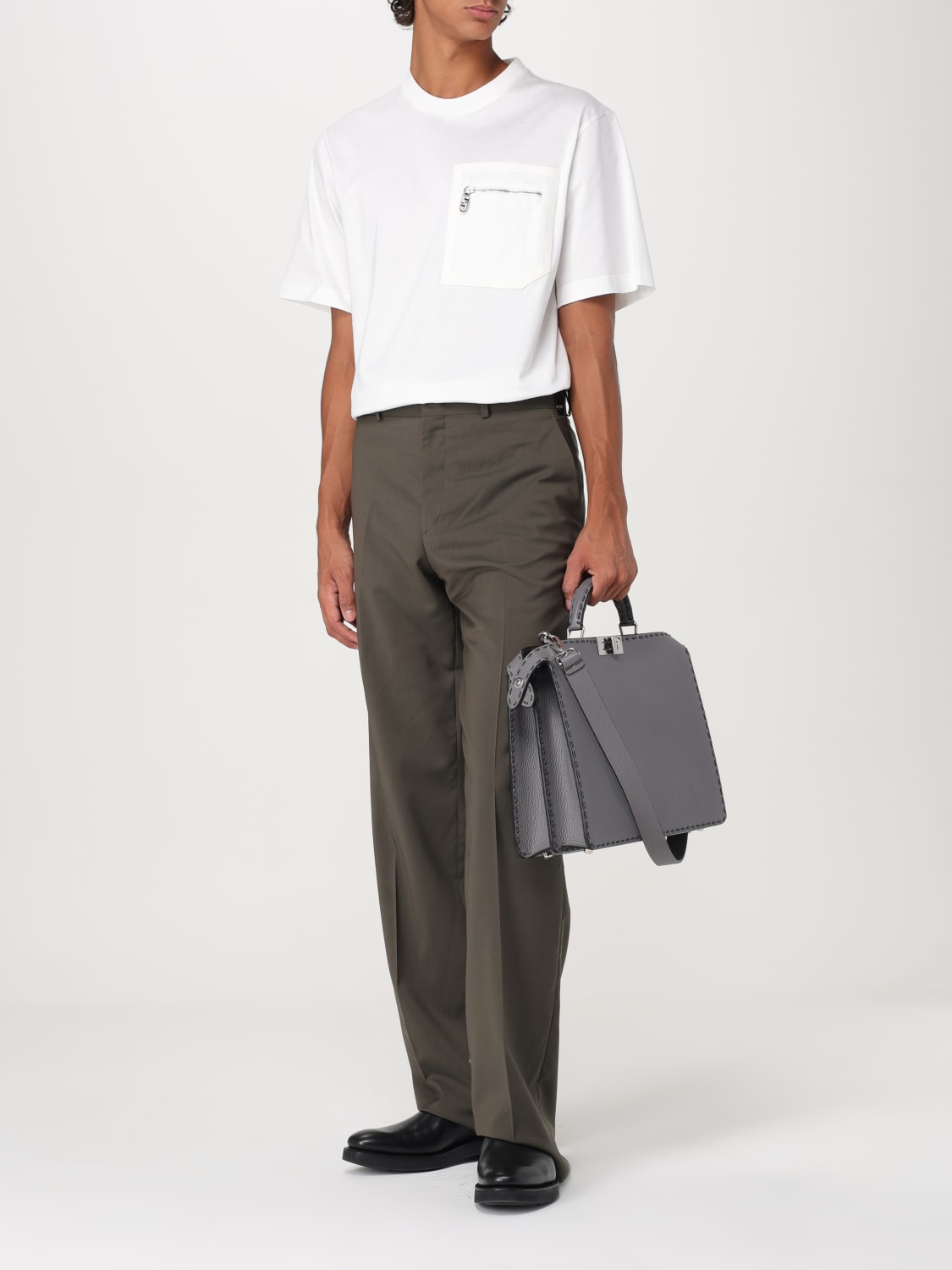 Giglio Borsa Peekaboo Fendi in pelle a grana Consegna Veloce