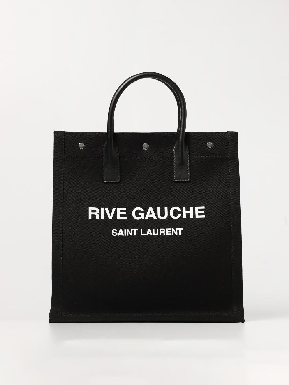 Giglio Borsa Rive Gauche North/South Saint Laurent in canvas di cotone Promozione Limitata