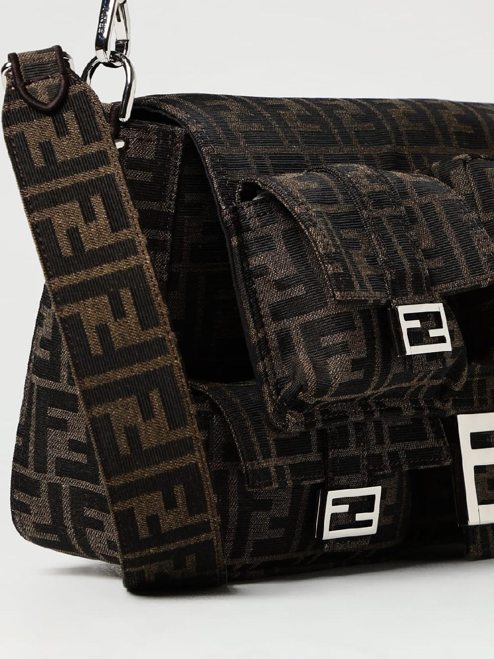 Giglio Borsa Maxi Multipocket Baguette FF Fendi in tessuto jacquard Fino Al -60%