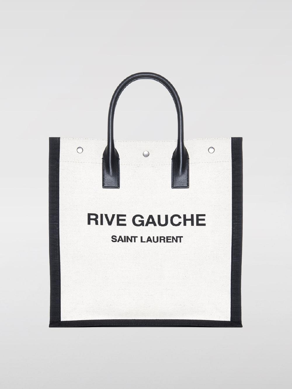 Giglio Borsa Rive Gauche North/South Saint Laurent in canvas di cotone Convenienza