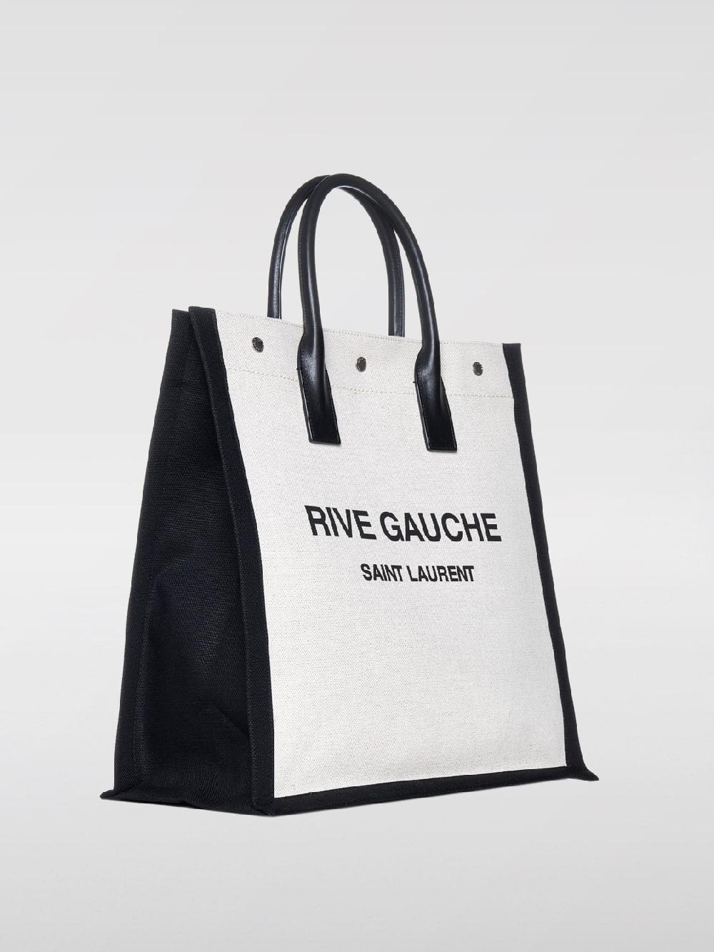 Giglio Borsa Rive Gauche North/South Saint Laurent in canvas di cotone Convenienza