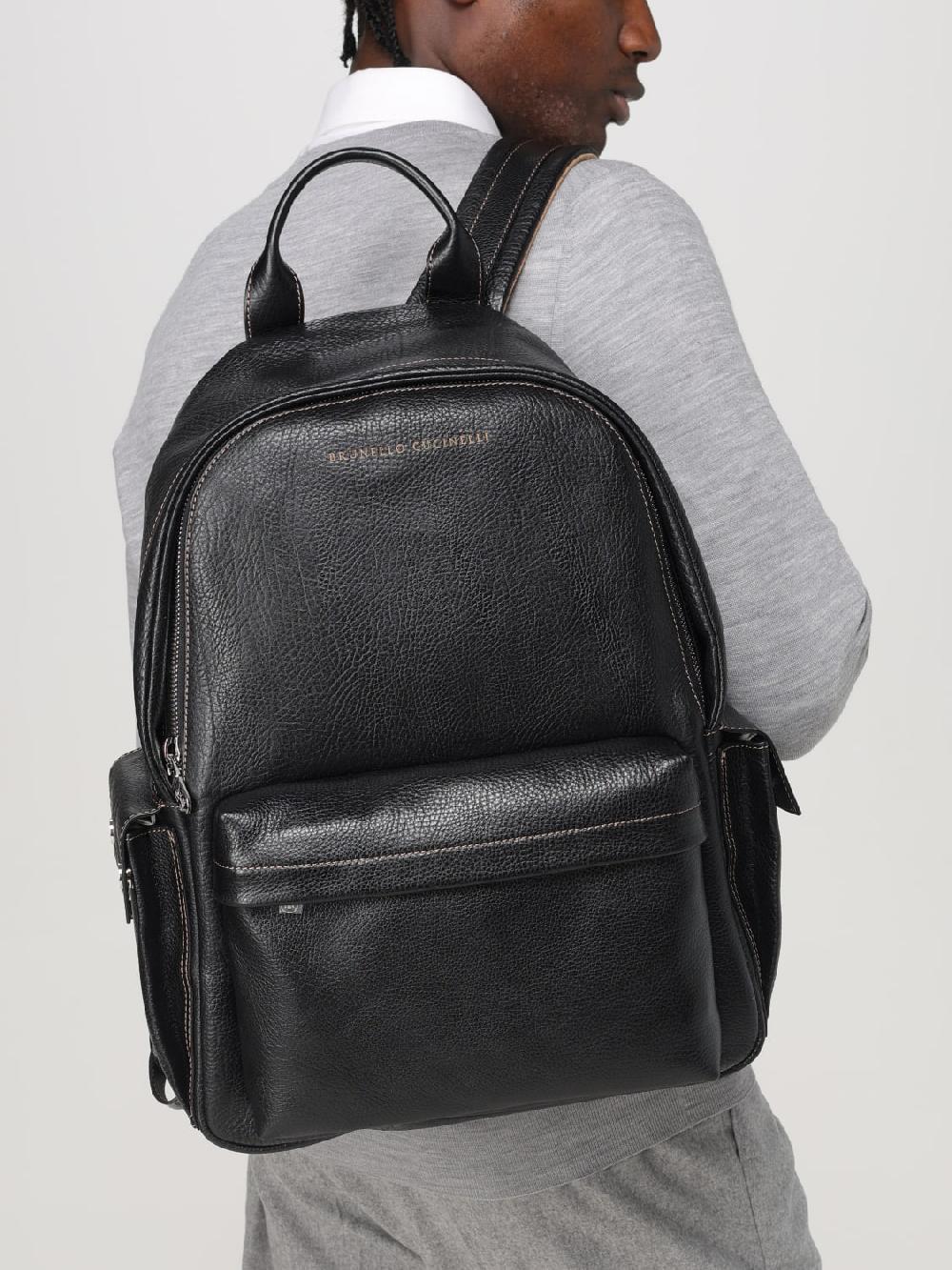 Giglio Zaino Brunello Cucinelli in pelle a grana Shopping online