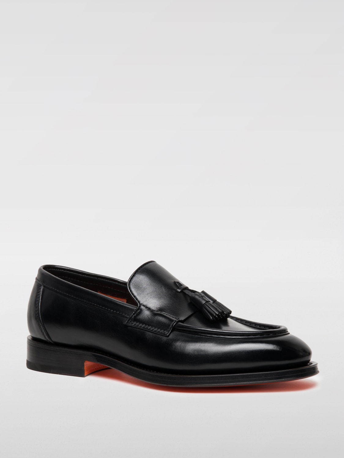 Giglio Mocassino Santoni in pelle con nappe Fino al 50% di sconto