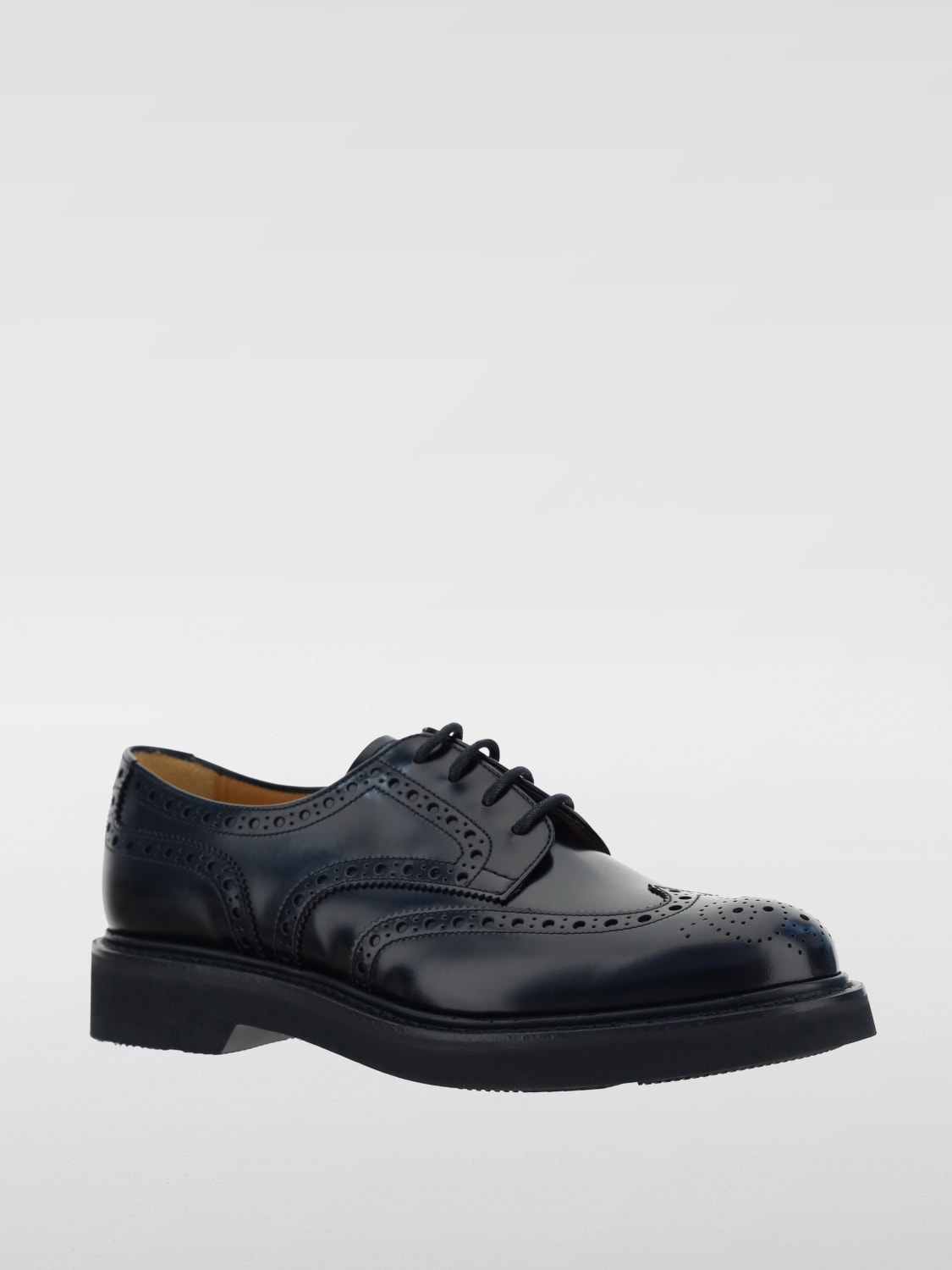 Giglio Derby Church's in pelle spazzolata con motivo brogue Enormi sconti