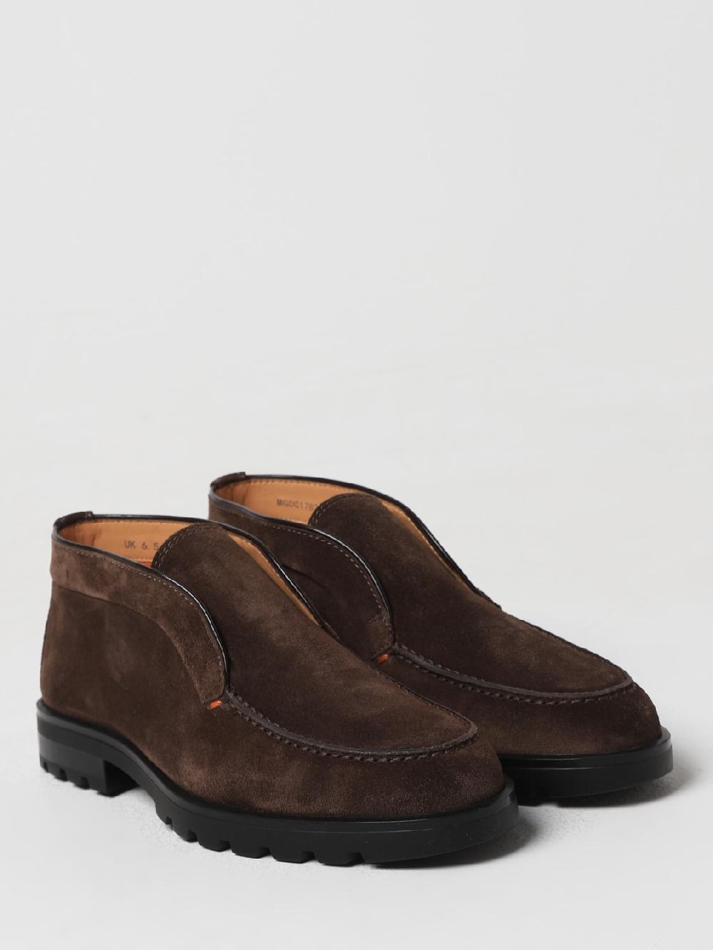 Giglio Polacchino Santoni in camoscio Black Friday Prezzi