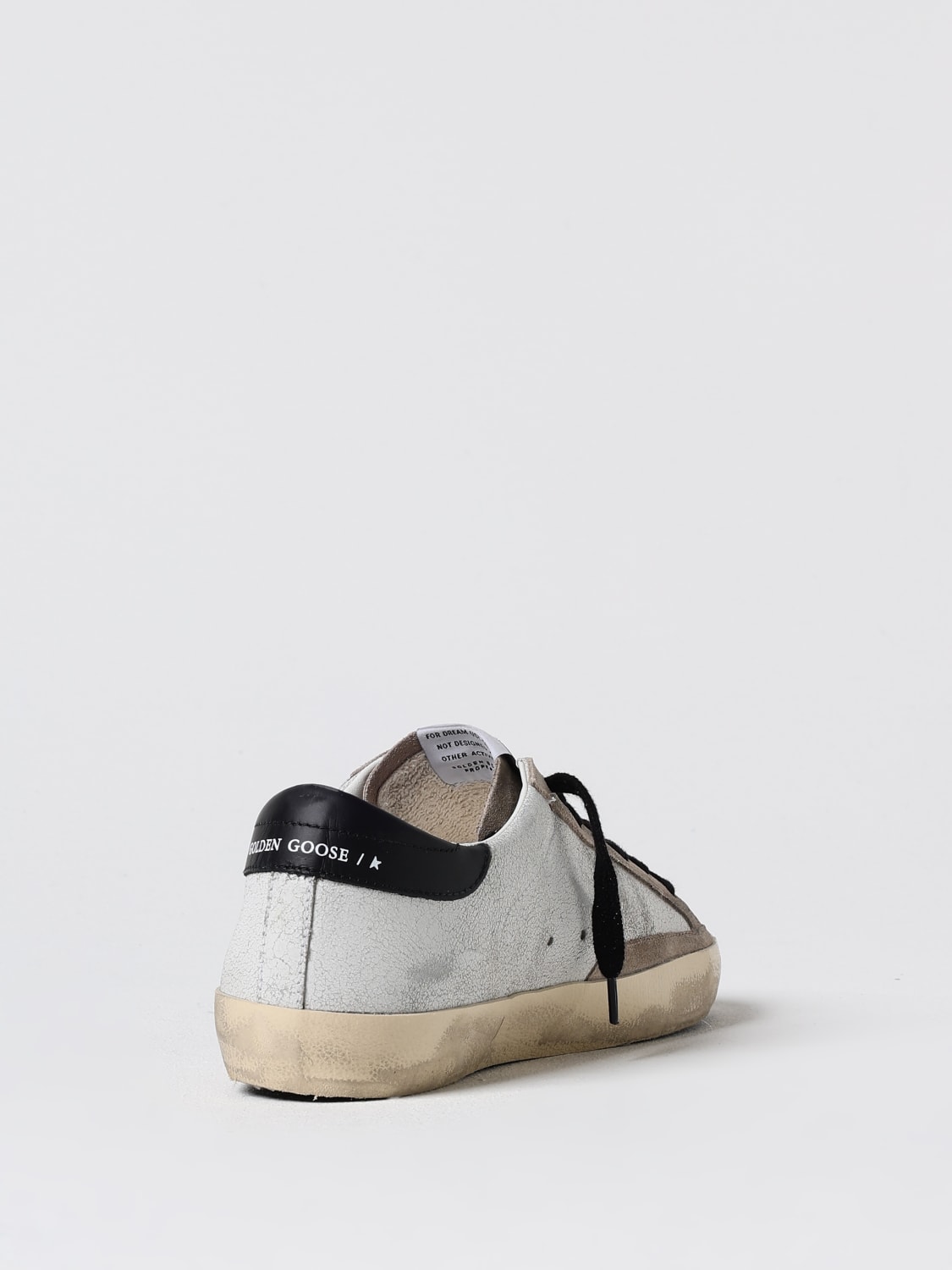 Giglio Sneakers Super-Star Golden Goose in pelle cracklè e camoscio used Italy