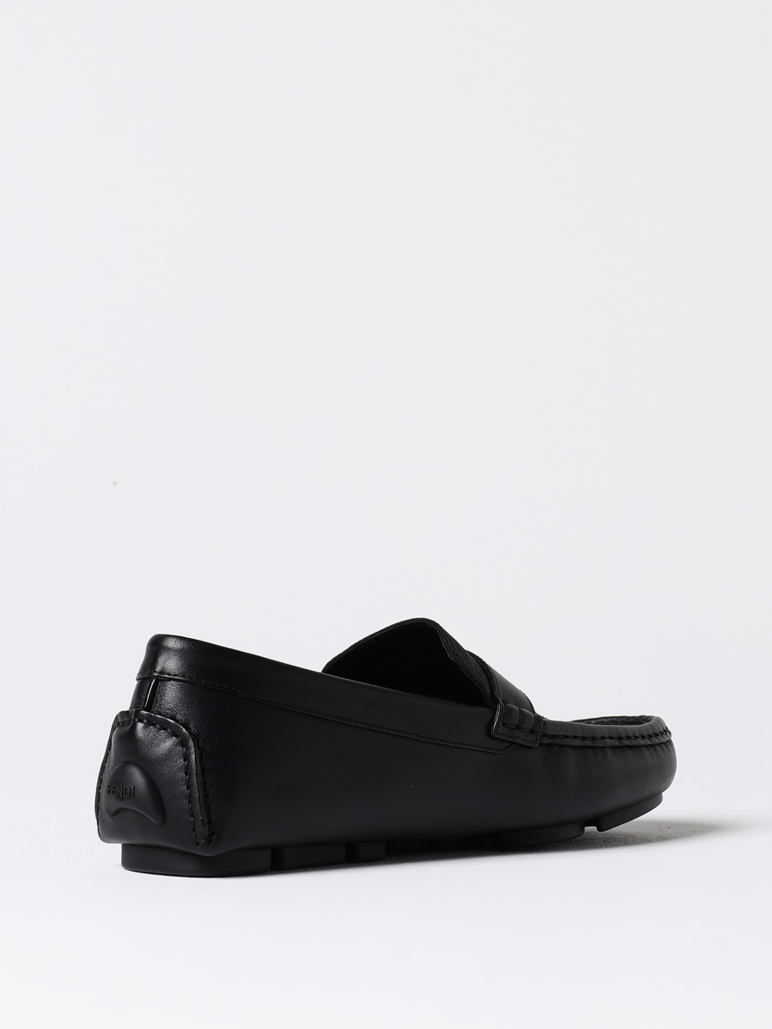 Giglio Mocassino Driver Fendi in pelle e tessuto monogram FF Vendita