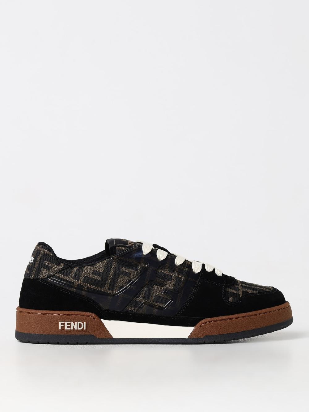 Giglio Sneakers Match Fendi in pelle e mesh con monogram FF jacquard Promozione Limitata
