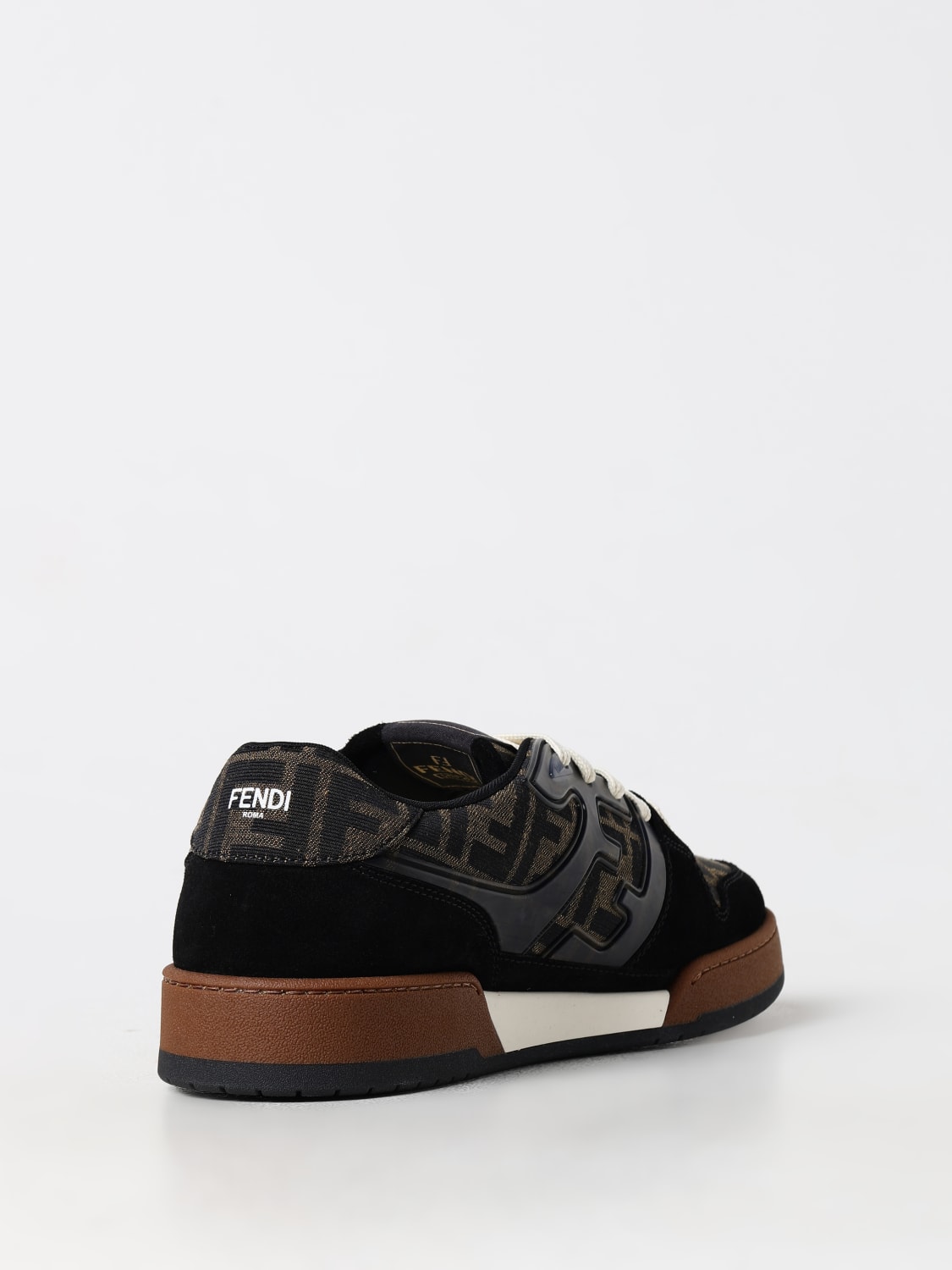 Giglio Sneakers Match Fendi in pelle e mesh con monogram FF jacquard Promozione Limitata