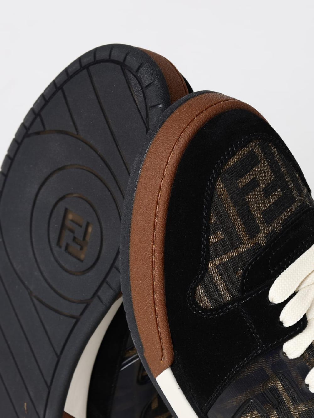 Giglio Sneakers Match Fendi in pelle e mesh con monogram FF jacquard Promozione Limitata