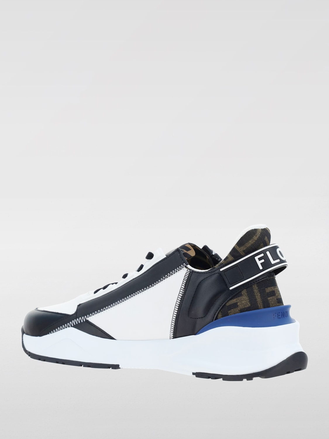 Giglio Sneakers Flow Fendi in pelle e tessuto jacquard Prezzo Ridotto