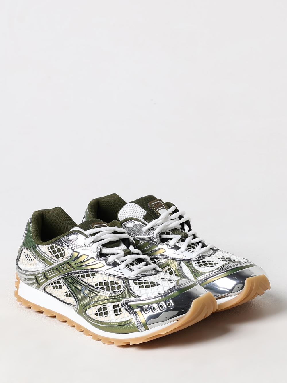 Giglio Sneakers Orbit Bottega Veneta in mesh e pelle sintetica laminata Sottocosto