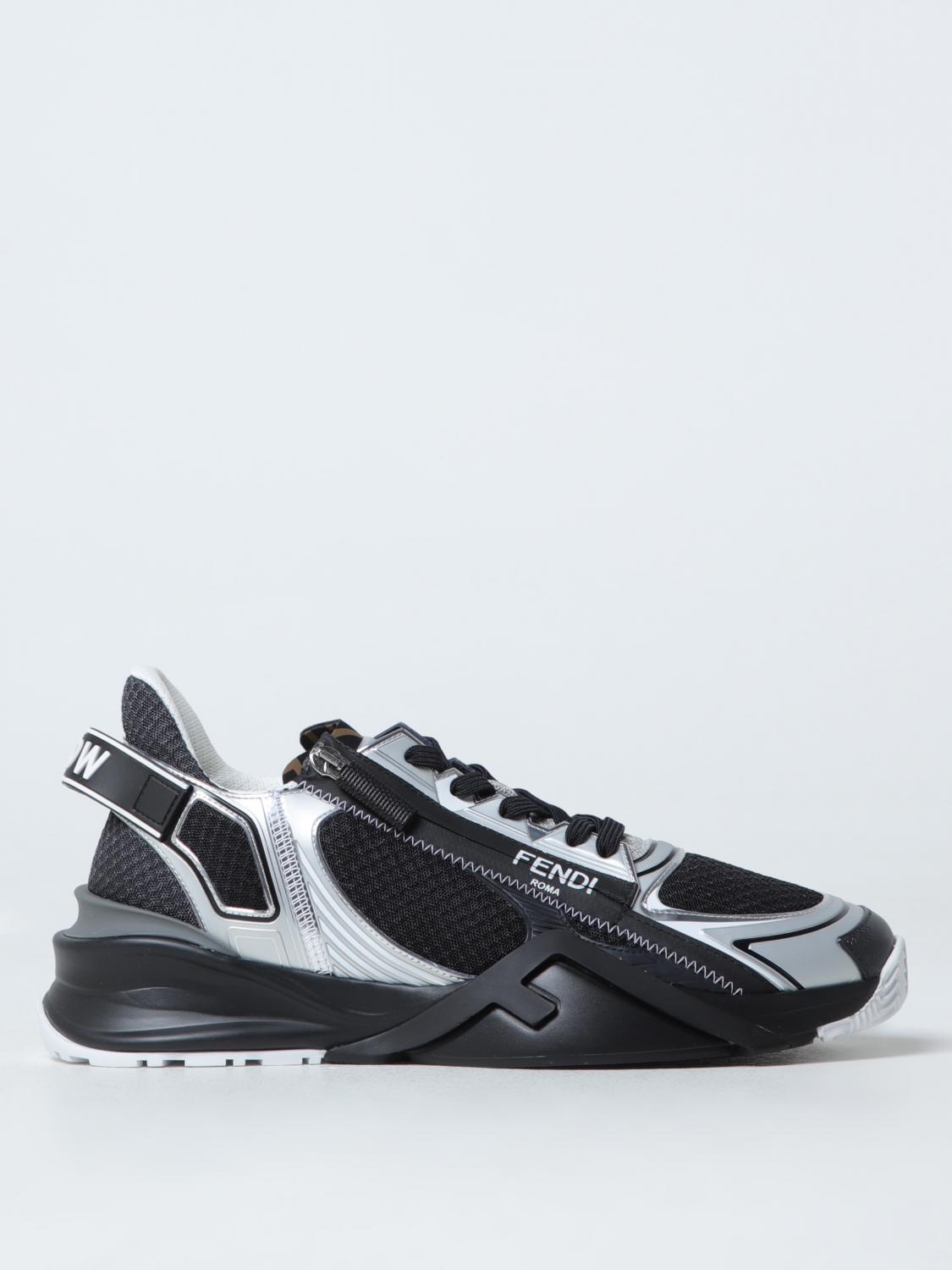 Giglio Sneakers Flow Fendi in mesh e pelle Vendita Calda