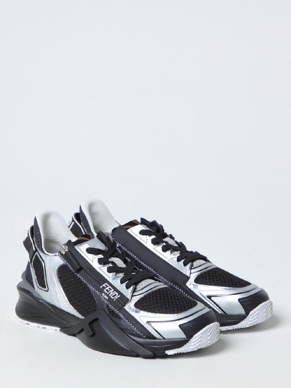 Giglio Sneakers Flow Fendi in mesh e pelle Vendita Calda