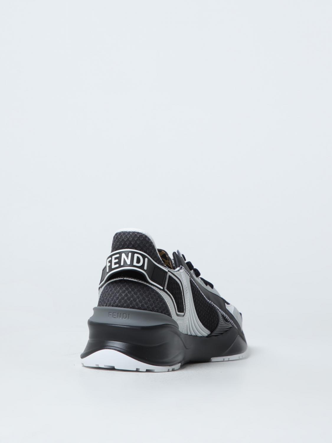 Giglio Sneakers Flow Fendi in mesh e pelle Vendita Calda