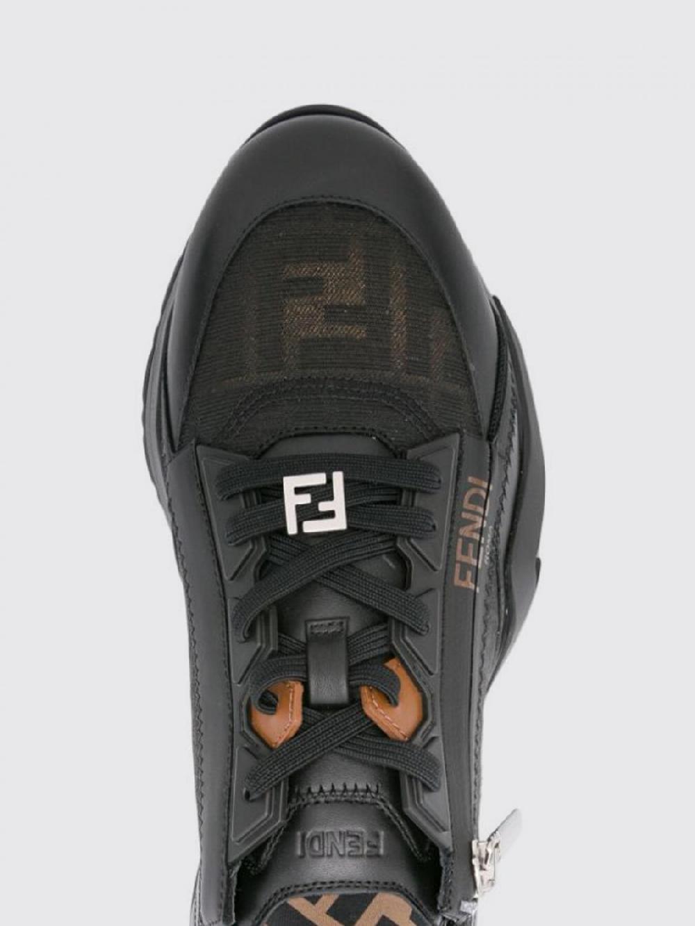 Giglio Sneakers Flow Fendi in tessuto FF e pelle In Saldo