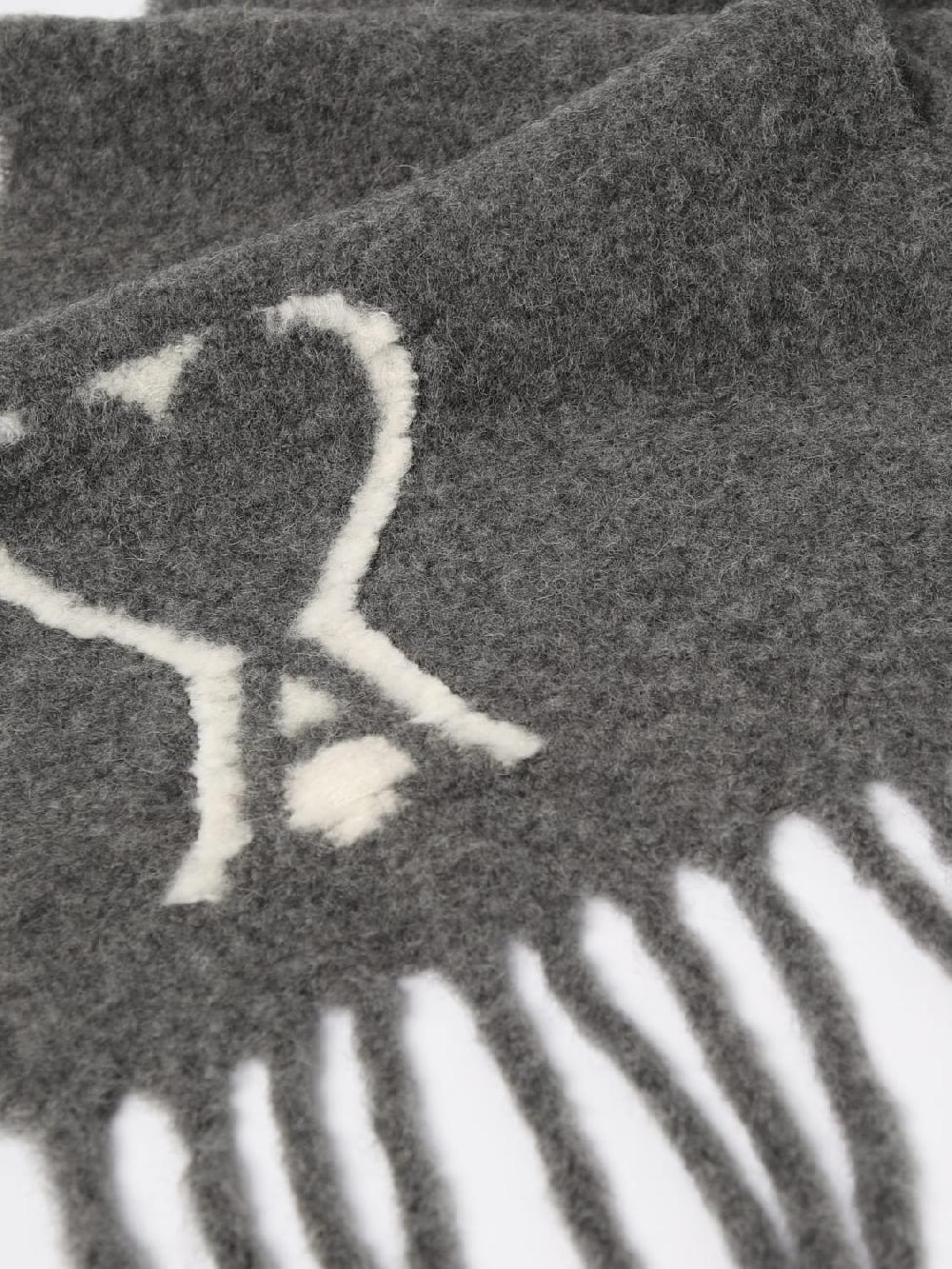 Giglio Sciarpa Ami Paris in lana di alpaca con logo jacquard Spedizione gratuita