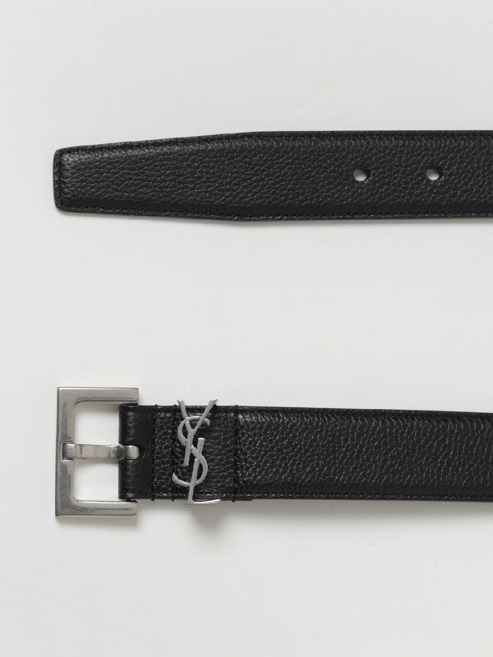 Giglio Cintura Saint Laurent in pelle a grana Offerta Pasqua