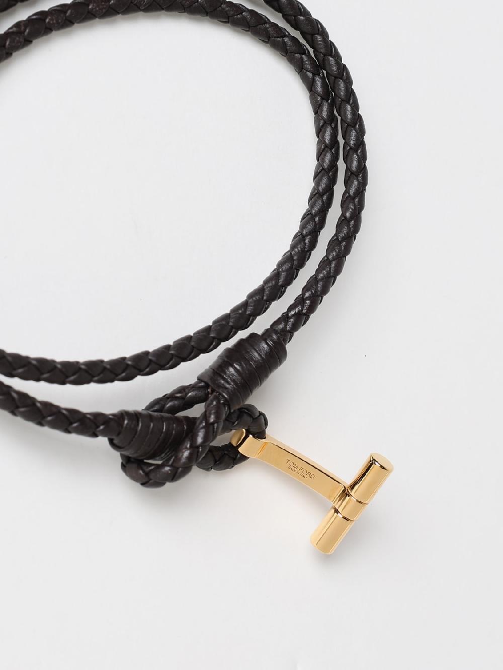 Giglio Bracciale Tom Ford in pelle intrecciata Smaltimento dello stoccaggio