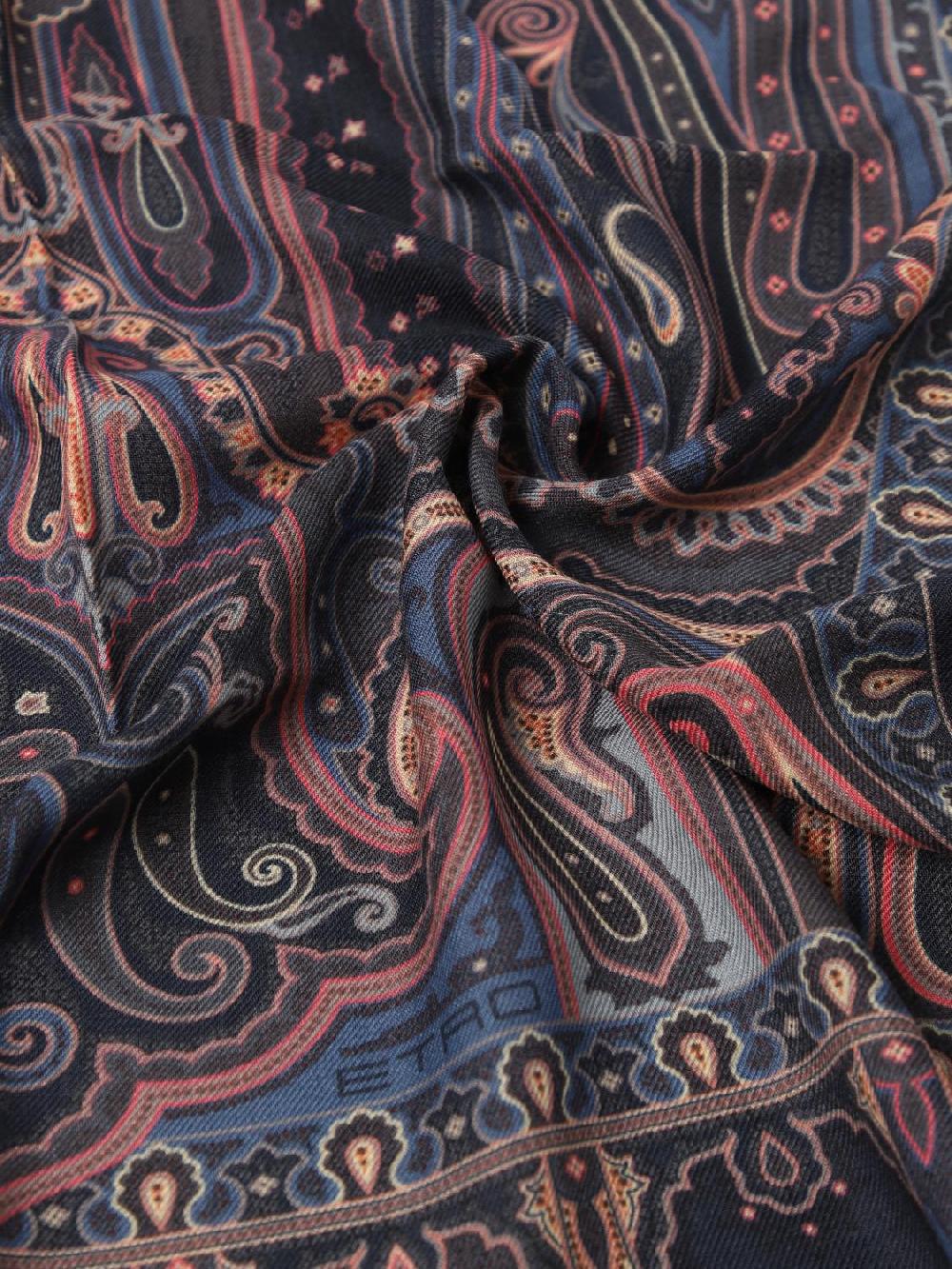 Giglio Sciarpa Etro in lana e seta con Paisley jacquard Enormi sconti