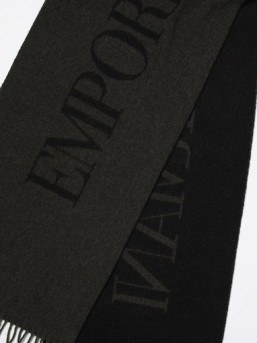 Giglio Sciarpa Emporio Armani in lana con logo jacquard Shopping Online