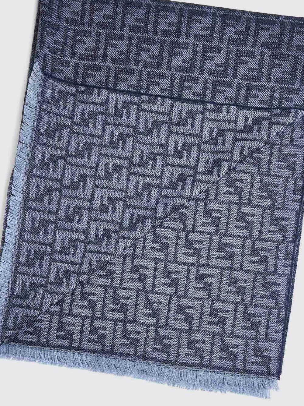 Giglio Sciarpa FF Fendi in lana di tosa jacquard Offerte
