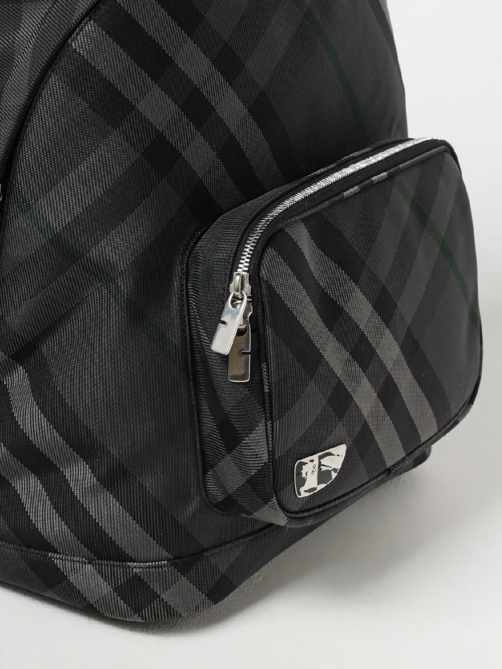 Giglio Zaino Grid Check Burberry in mesh jacquard Negozio online di fabbrica