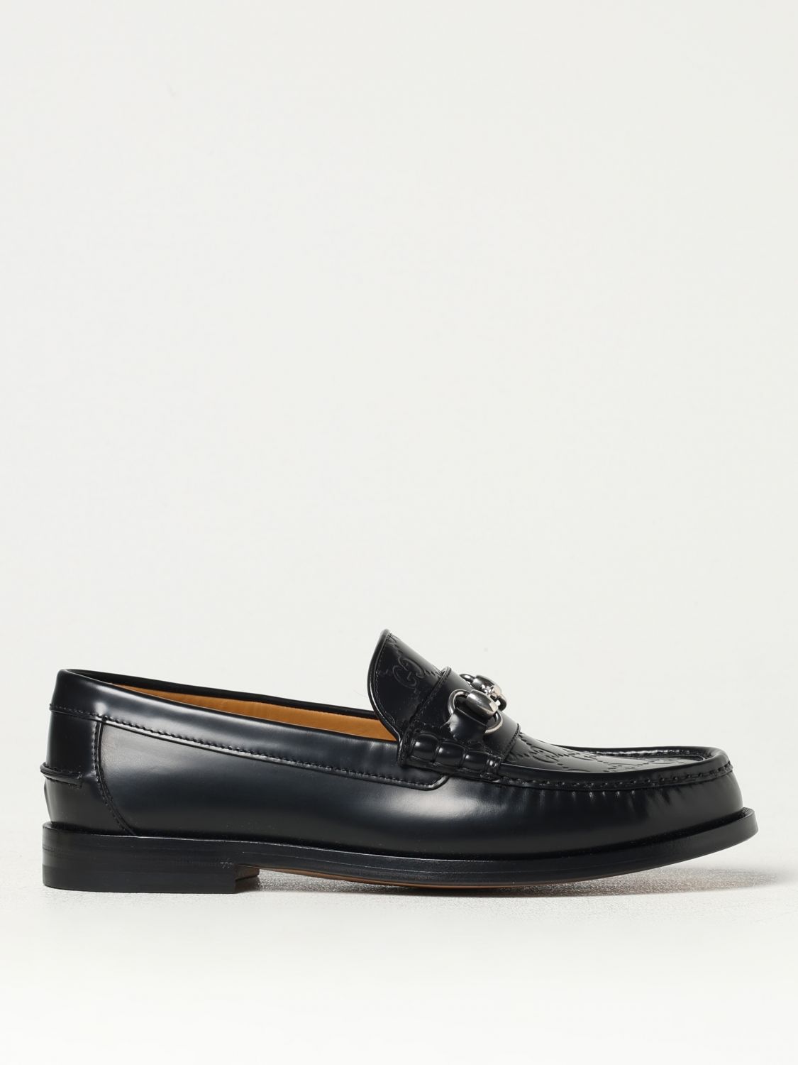 Giglio Mocassino Horsebit Gucci in pelle con monogram GG Grande vendita