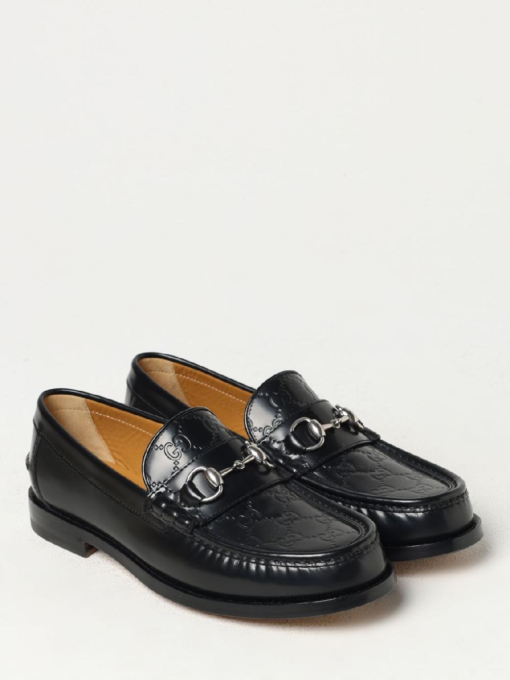 Giglio Mocassino Horsebit Gucci in pelle con monogram GG Grande vendita