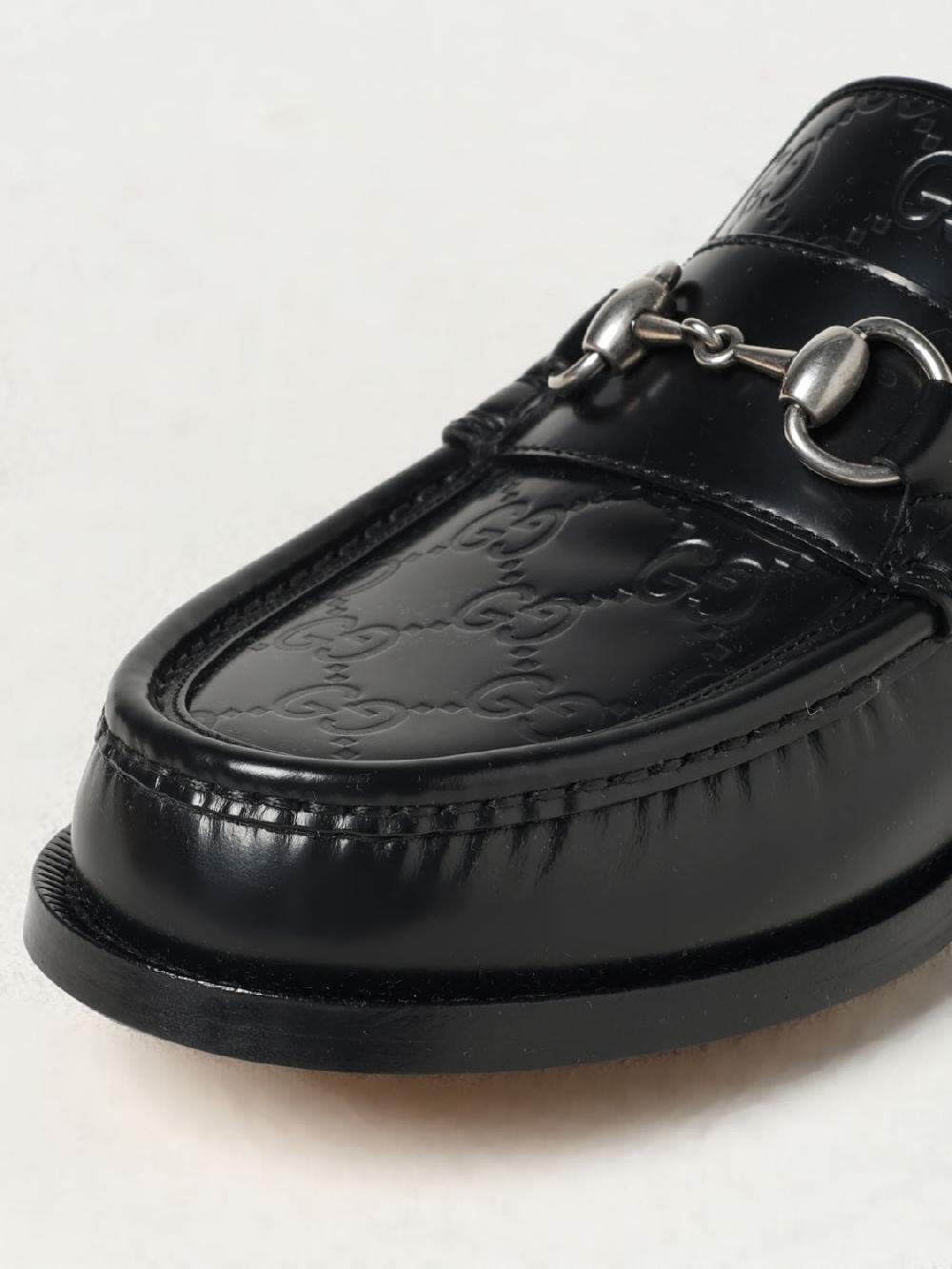 Giglio Mocassino Horsebit Gucci in pelle con monogram GG Grande vendita