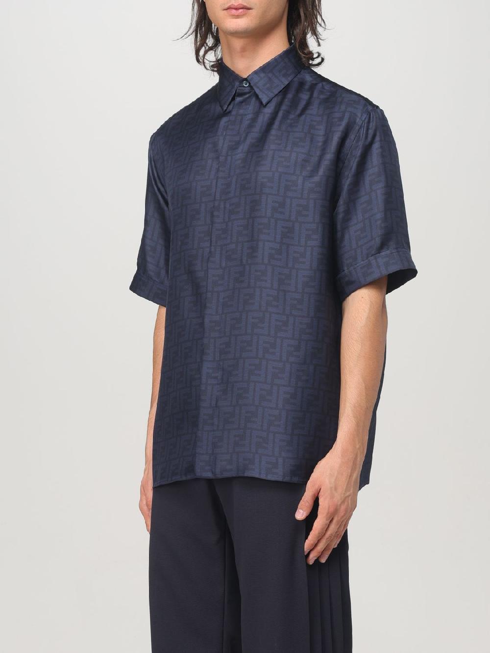 Giglio Camicia Fendi in seta con logo Fornitura limitata