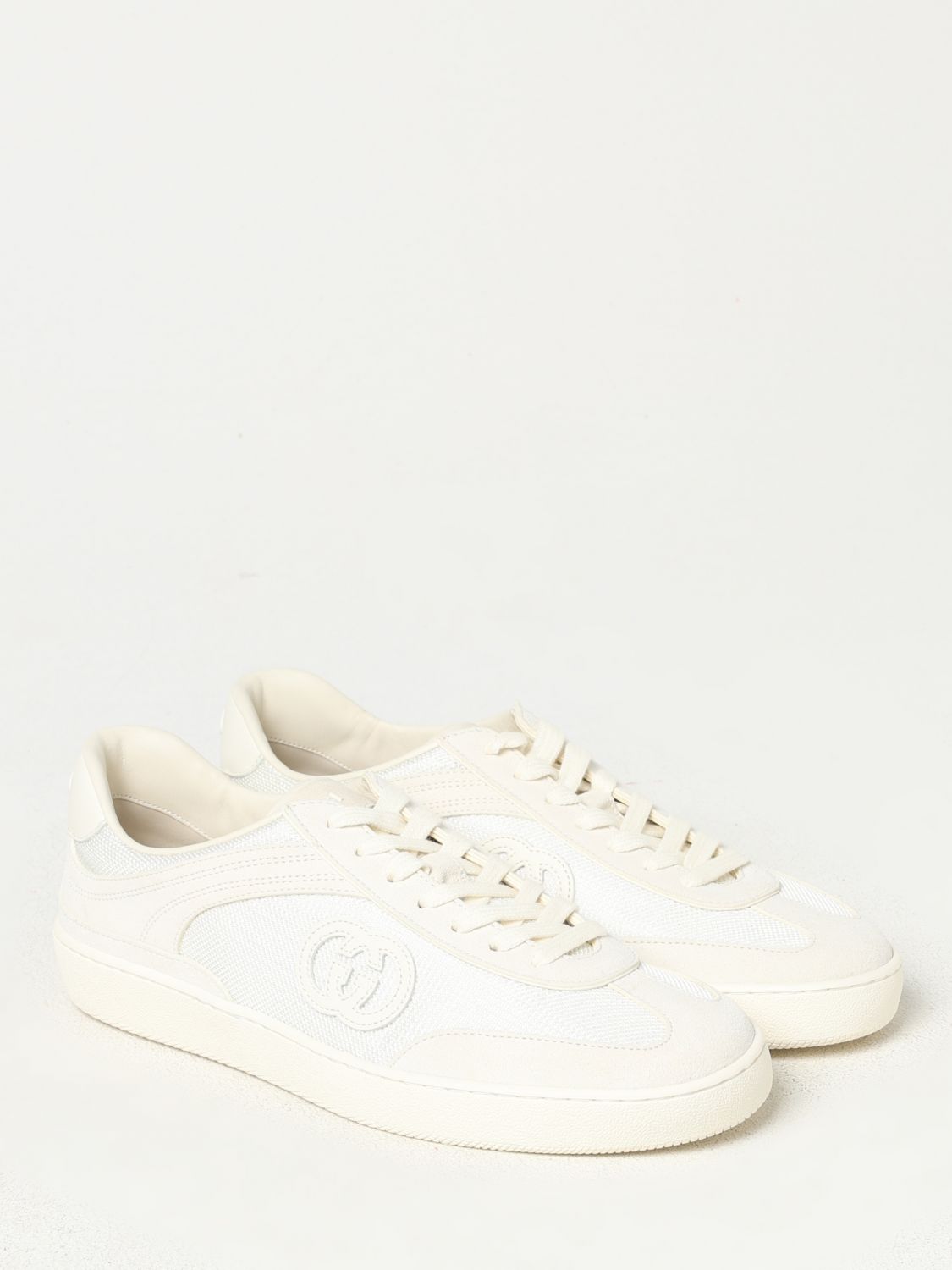 Giglio Sneakers GG Gucci in camoscio e mesh Vendita calda