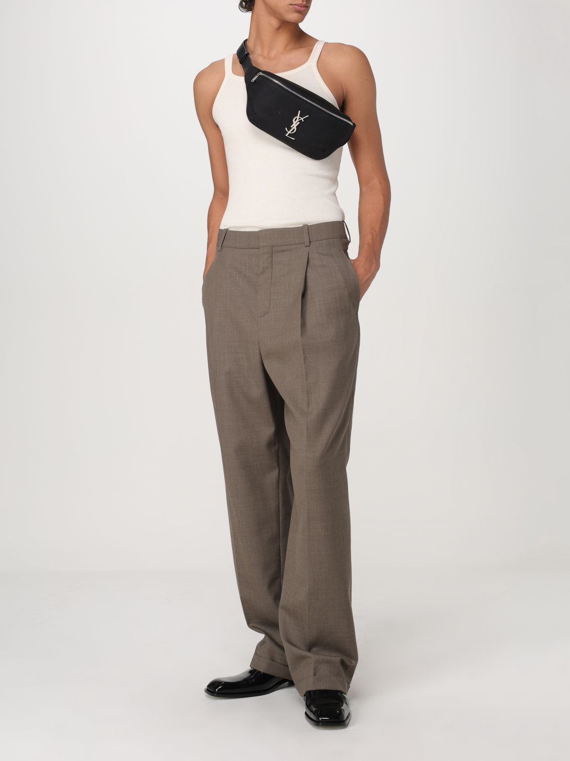 Giglio Pantalone Saint Laurent in lana con pinces Lightning offer